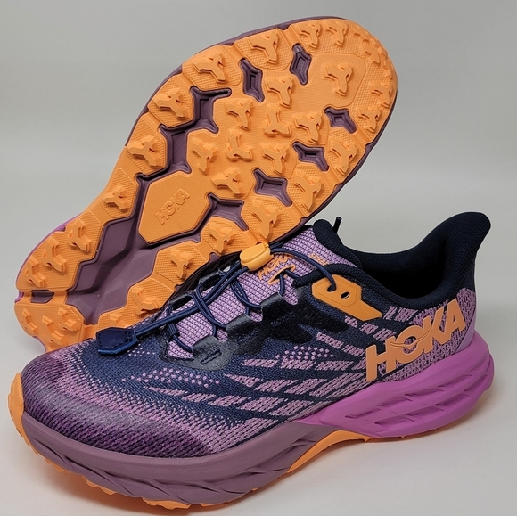 Hoka One One Speedgoat 5 Sneakers Purple Black1134470 BBCY Youth Size 7 New